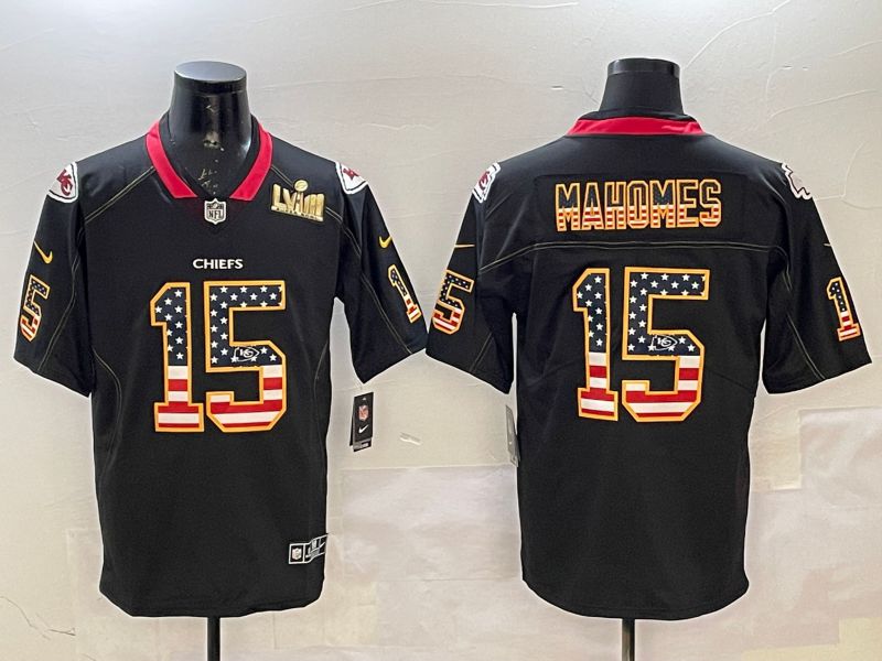 Men Kansas City Chiefs #15 Mahomes Black National Flag 2025 Nike Limited NFL Jersey style 2111->kansas city chiefs->NFL Jersey